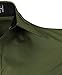 jeansian Men's Slim Fit Long Sleeves Casual Shirts 2028 Armygreen L