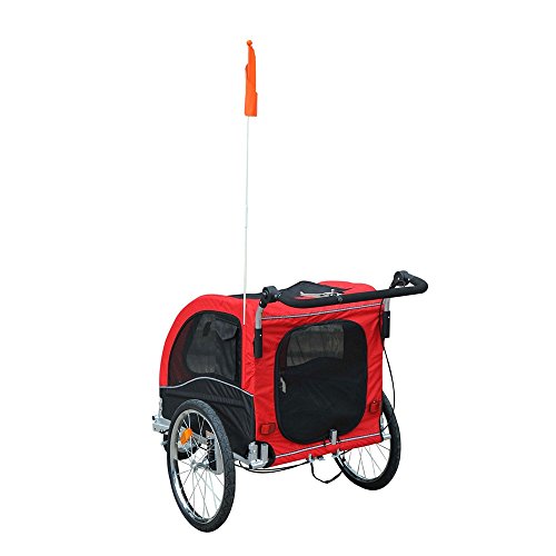 Pet Dog Bike Trailer Bicycle Trailer Stroller Jogger (red)