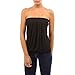 Women Strapless Pleated Tube Top Shirt,Sleeveless Stretchy Tunic Shirt for women