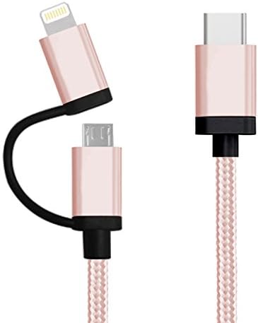 LOE Duo 2-In-1 USB Type C Cable Rose Gold