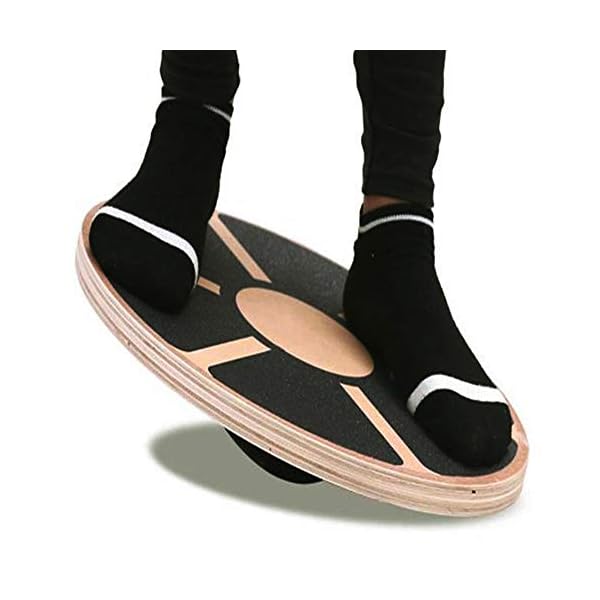 Exercise-Balance-Board-Wooden-Training-Stability-Disc-Wobble-Board-with-Anti-Slip-Surface-Balancing-Training-Equipment-Adjustable-Height-Wobble-Board-for-Adults-Teens-Fitness-Exercise Exercise Balance Board Wooden Training Stability Disc Wobble Board with Anti Slip Surface Balancing Training Equipment…