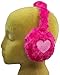 N'Ice Caps Girls Soft Velboa Faux Fur Ear Muffs with Heart Embroidery (fuchsia/pink)