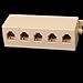 River Eletronic 5 Way Telephone Jack Multiple Phone Modular Outlet Splitter Connector