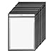 12 Pack Dry Erase Pockets - Black - by Essex Wares - for Teacher Lessons in a Classroom or for Use at Your Home or Office - Fits Standard 8.5