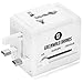 Greenwald's International Travel Power Adapter [US UK EU AU CN UAE], Universal Plug, Dual USB Charging Ports & AC Socket Works In 150 Countries