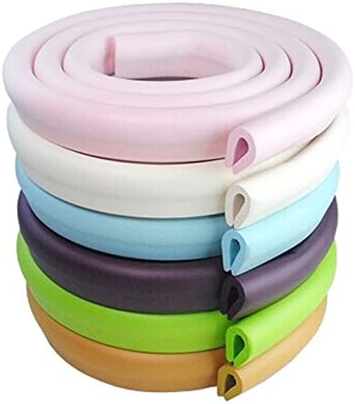 Paico Home U Shape Table Edge Protector Foam Toddler Infant Safeguard Strip Pattern 2 Meters - Yellow