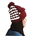 Alexstudio Women's Fashion Women Girl Warm Winter Knitted Hats Outdoor Mask Cap (Wine Red)