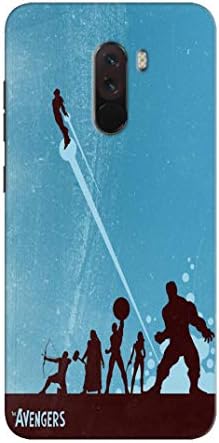 Mobi Elite Plastic Avengers Printed Mobile Back Case Cover for Xiaomi Poco F1, Blue