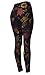 PLUS SIZE Printed Brushed Leggings (Bronze Olive Paisley)