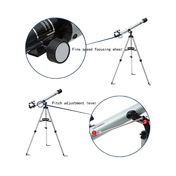 IW.HLMF Stargazing Reiseteleskop für Erwachsene, Teleskop Astronomie Anfänger 70mm Apertur Refraktor Teleskope, Stativ… – Bild 4