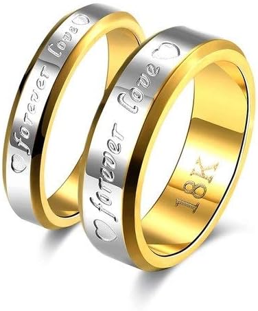 Moneekar Jewels Exclusive Forever Love Titanium Forever Love Double Heart Couple Ring for Unisex Adult