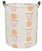 BOOHIT Cotton Fabric Storage Bin,Collapsible Laundry Basket-Waterproof Large Storage baskets,Toy Organizer,Home Decor (basketball)
