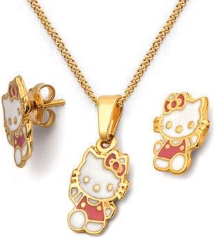 Cracco Joyas Hellow Kitty Gold Plated Sets