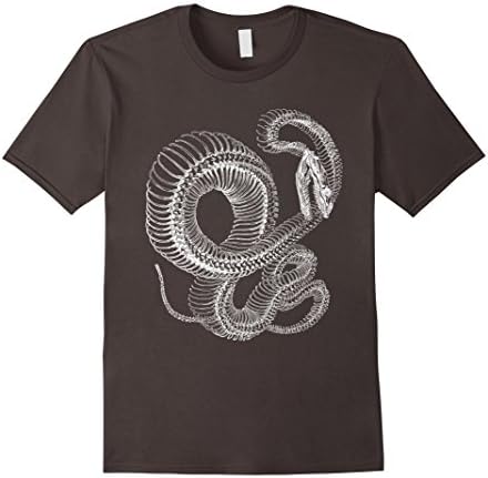 Mens Snake Skeleton T-Shirt - Reptile Animal Boa Illustration Small Asphalt