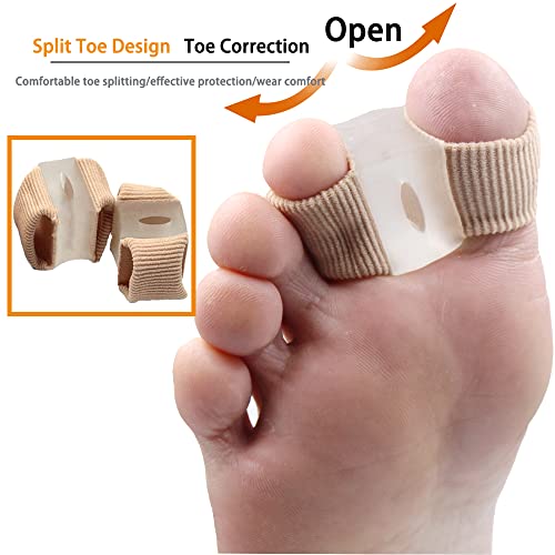 WUTAIN Toe Straightener-Soft and Skin Friendly Hammertoe Corrector, Double Orifice Design Big Toe Separator, Relieve Foot Pain Toe Separator, Suitable for Overlapping, Hallux Valgus, Hammer Toe