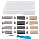 Shoelace Repair Tips Replacement Metal Aglets End Assorted Head Bullet Smooth Lock Clips for Sports Shoes, Basketball Sneakers, Boots Jackets, Hoodies DIY 12Pcs (Gold, Silver, Silver Gray)