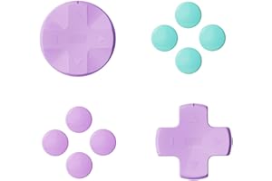 Savage Raven by Skull & Co. D-Pad Button Cap Set for Nintendo Switch 2 Joy-Con (2025 Model) - Light Purple/Light Green