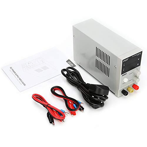 Variable DC Power Supply, IPSXP KPS1202D Adjustable Switching Regulated Power Supply Digital, 0-30 V 0-5 A with Alligator Leads US Power Cord - Thumbnail 6