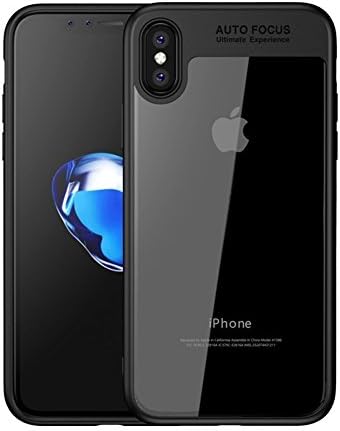 iPhone X Case 2017 Drop Protection TPU Hybrid Technology Cover Support Wireless Charging - Matte Black with Transparent Background by SIMPLY USEFUL PRODUCTS