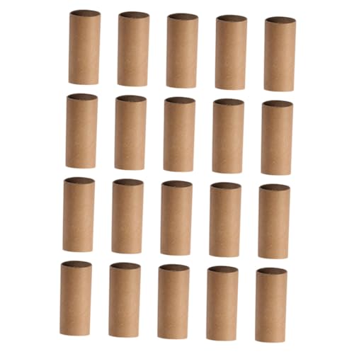 HOMSFOU 20pcs Round Paper Roll Tubes for DIY Safe for Kindergarten and Home Use for Creative Projects and Graffiti Activities