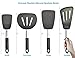 Unicook Flexible Silicone Spatula, Turner, 600F Heat Resistant, Ideal for Flipping Eggs, Burgers, Crepes and More, Small