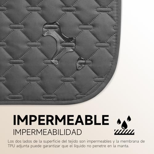 Kammoy Funda Impermeable para Cama, Mascotas, tapete para Gato, tapete Entrenador para Perro, Antideslizante, para sofá, Silla, Cama, Protector de Muebles (67 * 78 Inch)