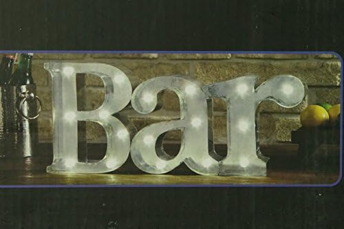 BAR - Illuminated Marquee Word Sign - Metal 22-in x 9-in by Shift3