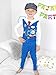 Thomas & Friends Toddler Boys 4 Piece Cotton Pajamas Set (5T, Red/Blue)