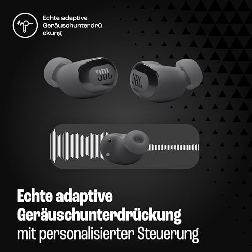 Live Buds 3, Wireless Earbud-Kopfhörer mit Bluetooth, 40 Stunden Akkulaufzeit, True Adaptive Noise Cancelling und hochauflösendem JBL Signature Sound, IP55 wasserfest, Schwarz