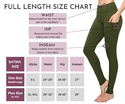 SATINA High Waisted Leggings with Pockets for Women