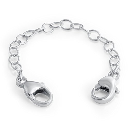 Azaggi Sterling Silver Necklace Bracelet Safety Chain 2.5 mm Thick Jewelry (2)