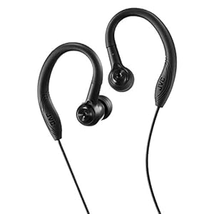 JVC-Sports-In-Ear-Earphones-Headphones-Sweat-Proof-with-Secure-Fit-Over-Ear-Clip-and-SML-Sized-Ear-Tips-Black JVC HA-EC10-B-E Sports In-Ear Earphones Headphones Sweat Proof with Secure Fit Over Ear Clip and S/M/L Sized Ear Tips…