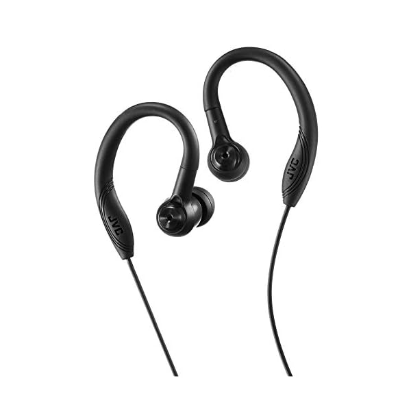 JVC-Sports-In-Ear-Earphones-Headphones-Sweat-Proof-with-Secure-Fit-Over-Ear-Clip-and-SML-Sized-Ear-Tips-Black JVC HA-EC10-B-E Sports In-Ear Earphones Headphones Sweat Proof with Secure Fit Over Ear Clip and S/M/L Sized Ear Tips…