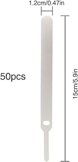 YIXISI 50Pcs 6-Inch Reusable Cable Straps White Nylon Hook Loop Tie view 2