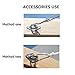 DOEWORKS Sun Shade Sail Kit 8 Inches for Rectangle or Triangle Sails, Heavy Duty Stainless Steel for Outdoor Using