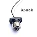 FINELED Medium Edison E26 Base Pigtail Socket E26 Base Ceiling LED Retrofit Power Adapter - Pack of 3