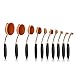 Makeup Brushes Set 10pcs Professional Oval Toothbrush Foundation Contour Powder Blush Concealer Eyeliner Blending Brush Cosmetic Make UP Brushes Tool Set