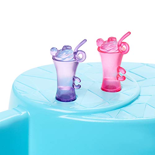 Barbie-Pool, 1x Puppe mit blonden Haaren, Pool und Rutsche, Accessoires, Geschenk für Kinder, Spielzeug ab 3 Jahre,GHL91 – Bild 8