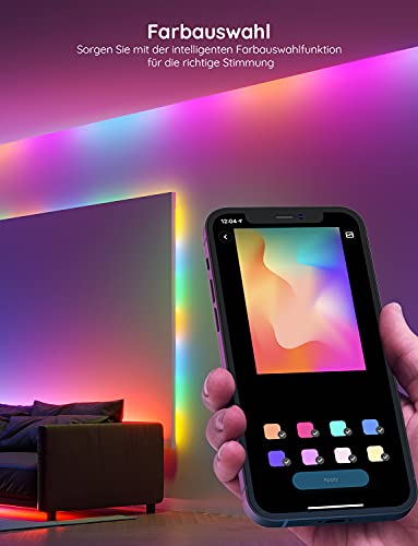 Govee LED Strip, RGBIC LED Strip 5 m, Music Sync, Segment Control, Colour Changing, 64 Scene Modes, Controllable via App, for Party, Home, Bedroom, TV