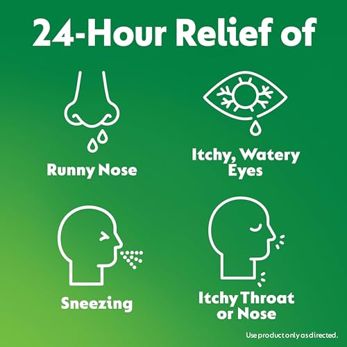 Zyrtec 24 Hour Allergy Relief Tablets, Indoor & Outdoor Anti Allergy Medicine with 10 mg Cetirizine HCl per Antihistamine Tablet, Relief from Runny Nose, Sneezing, Itchy Eyes & More, 30 ct