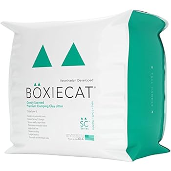 Boxiecat Gently Scented Premium Clumping Clay Cat Litter, 28 lb