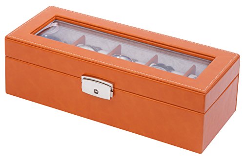 Orbita Roma 5 Watch Display Case Storage Box W93013 in Saddle Leather