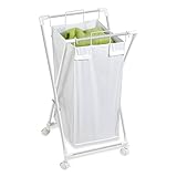 Honey-Can-Do HMP-01385 Rolling Laundry Sorter With Removable Bag, Single Bag