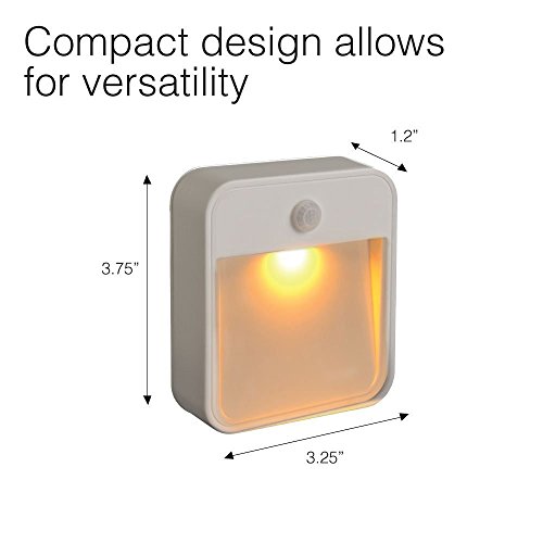 Mr. Beams MB720A Sleep Friendly Battery-Powered Motion-Sensing LED Stick-Anywhere Nightlight with Amber Color Light (3-Pack), White Tools & Home Improvement, Lighting & Ceiling Fans, Wall Lights, Under-Cabinet Lights