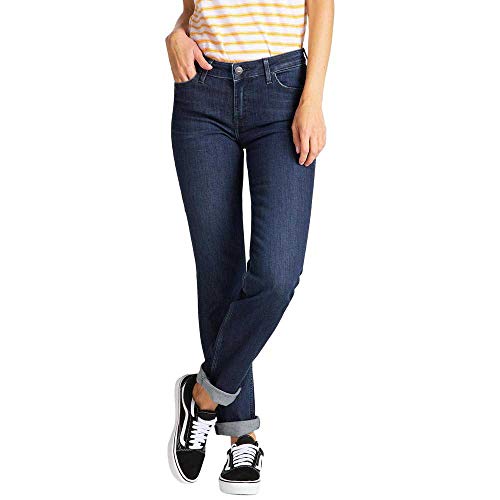 Lee Marion Straight Jeans, Blu (Dark Truxel HP), W26/L33 (Taglia Unica:  26/33) Donna | Prezzo.it