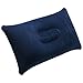TRIXES Navy Blue Inflatable Camping Pillow Soft Blow-Up Travel Cushion