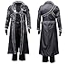 Another Me Men's Costume Sword Art Online Anime Kirito PU Jacket Coat SAO Outfit Cosplay Suit Male Medium Black