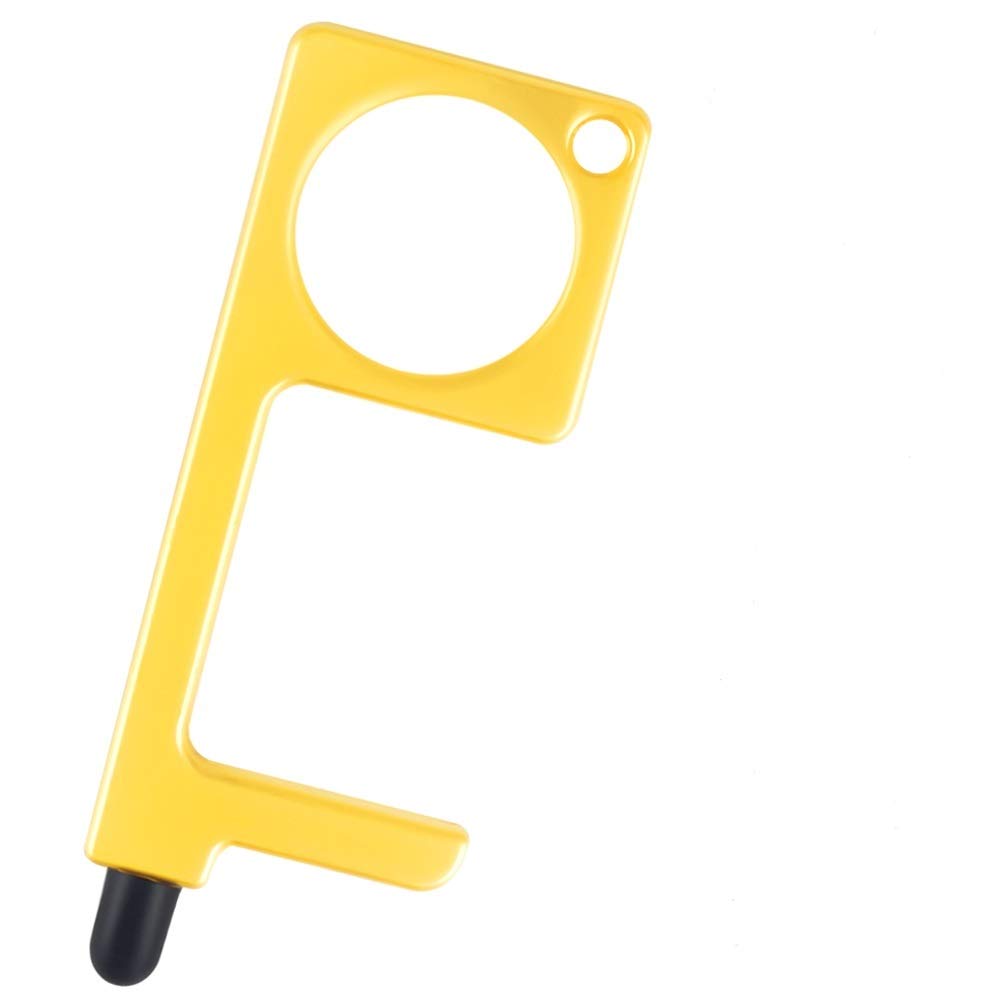 Sinoeem No-Touch Door Opener Hygiene Hooks - Support Touch Screen and Bottle Opener Easy to Carry EDC - Non-Contact Contactless Door Opener Closer Keychain Tool (1 Pc)