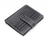 Vertical RFID Bifold Wallet Top Grain Leather Mini Credit Card Holder