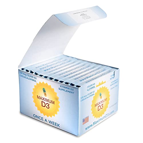 Maximum D3 13,000 IU Box, 60 Capsules Total (12 Cards/Box x 5 Capsules